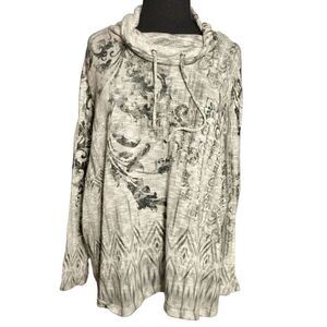CJ Banks COWL NECK DRAWSTRING SWEATER Size 2X